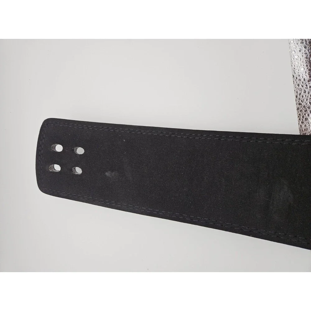 Gymreapers 10mm Leather Powerlifting Belt W/ Black Steel Lever Buck Large 34-41
